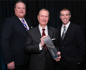 President Porter "Buddy" Ozanne (middle) and Vice President Chris Sorrow (r), accept the 2016 Be Greater Award from Rick Folk, Senior Vice President, Regional Managing Director, Fidelity Investments on October 18, 2016 at the awards ceremony in New York