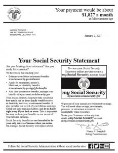 Sample Social Security Statement